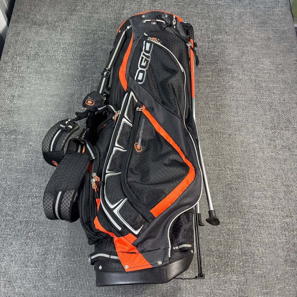 OGIO Golf Stand Bag Black Orange Ultraperformance Dual Strap Carry